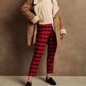 Banana Republic High-Rise Comfort Stretch Brushed Plaid Hayden Pant NWOT
